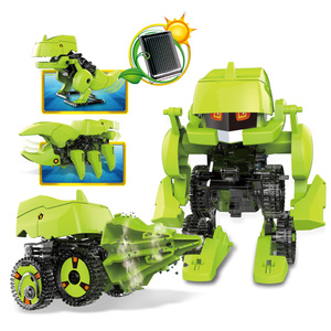 Samtoycn 4 In 1 DIYエネルギー駆動ソーラーシステムおもちゃ変形恐竜ロボットソーラーロボット科学STEM子供用ソーラーおもちゃ - Product Image 1