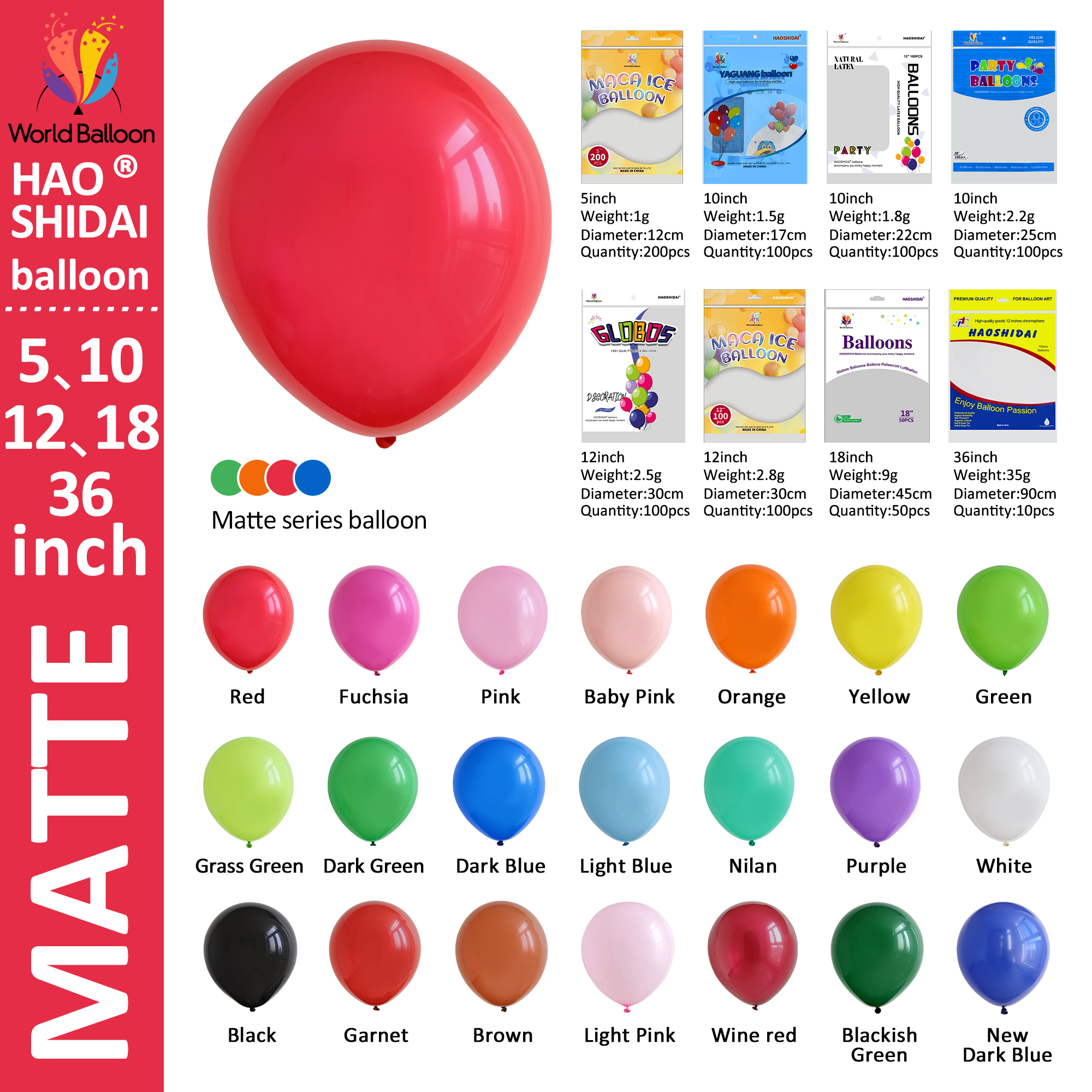 Matte balloon