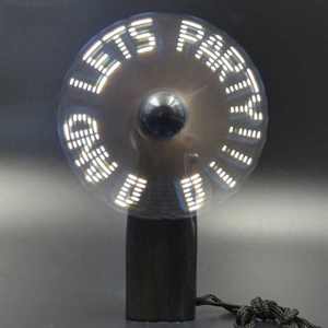 Mini portátil, práctico Led, mensaje personalizado, ventilador de batería, pantalla Led programable, programa eléctrico de mano, ventilador, regalos para invitados