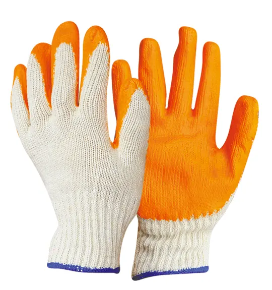 Vente chaude 85g caoutchouc enduit latex construction main gants en caoutchouc travail latex enduit gants