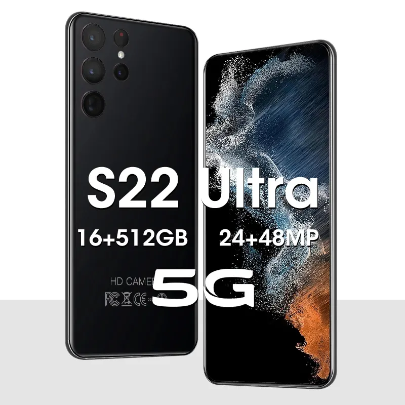 Universel 5G S22utra 7.3 pouces HD 16 go + 1T RAM Smartphone pas cher haute Performance téléphone de jeu Android