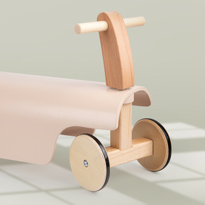 Dört tekerlekli güç yürüteç denge aracı ahşap eğitici oyuncak için erken çocukluk bebek büküm bükme araba çocuklar için - Product Image 5