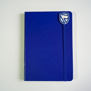 Custom Practical Work Meeting Unlined Handmade Texture Jotter <strong>Notebook</strong> <strong>With</strong> Rubber Shield on <strong>Elastic</strong> Band - Product Image 1