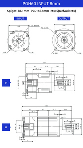 Bánh pgh60 loạt giảm tốc hành tinh tốc độ hộp số hành tinh với mô-men xoắn cao và độ chính xác cao - Product Image 6