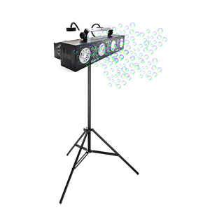 DELIFX Máquina de burbujas colgante de 4 cabezales con control remoto de alto rendimiento y control DMX Dispositivo de burbujas colgante ultraeficiente para uso en eventos - Product Image 1