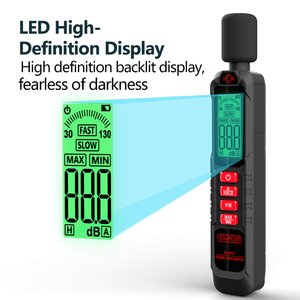 Digital Sound <strong>Level</strong> Meter 30-130dB Decibel Monitoring Tester <strong>Data</strong> Storage Alarm Noise Volume Instrument for Noise Pollution - Product Image 3
