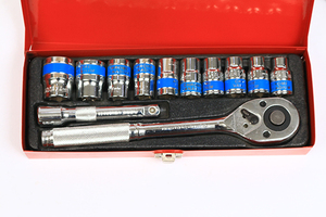 工厂批发汽车维修工具工具箱亚光抛光12 pcs插座套装 - Product Image 6