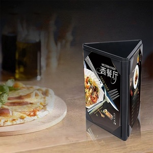 4x6 inch góc chèn 3 lượt xem tam giác Lều <span class=keywords><strong>menu</strong></span> khung bìa PU da <span class=keywords><strong>menu</strong></span> chủ bảng cho nhà hàng bar cafe nước giải khát - Product Image 5
