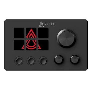 AJAZZ AKP03 Controlador de escritorio 6 Teclas macro Teclado personalizado LCD Botones de pantalla táctil LED Teclado inteligente programable DIY