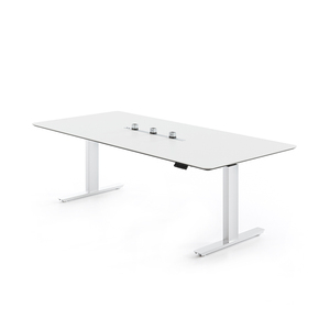 Modern Filleted Corner Office Furniture Factory Manufacturer Conference Table Meeting Desk With <strong>Socket</strong> for Office Building - Product Image 1