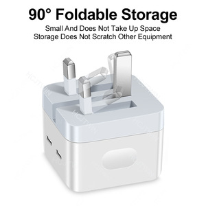 PD40W ab/abd/İngiltere hızlı şarj şarj Apple cep telefonu şarj için uygun çift C Port 40W çift hat çıkışı şarj kafası - Product Image 2