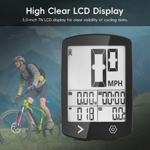 Cuentakilómetros para bicicleta, velocímetro, ordenador inalámbrico para bicicleta, LCD IPX6, resistente al agua, batería de 30 horas, carga tipo C, ordenador para bicicleta - Product Image 2