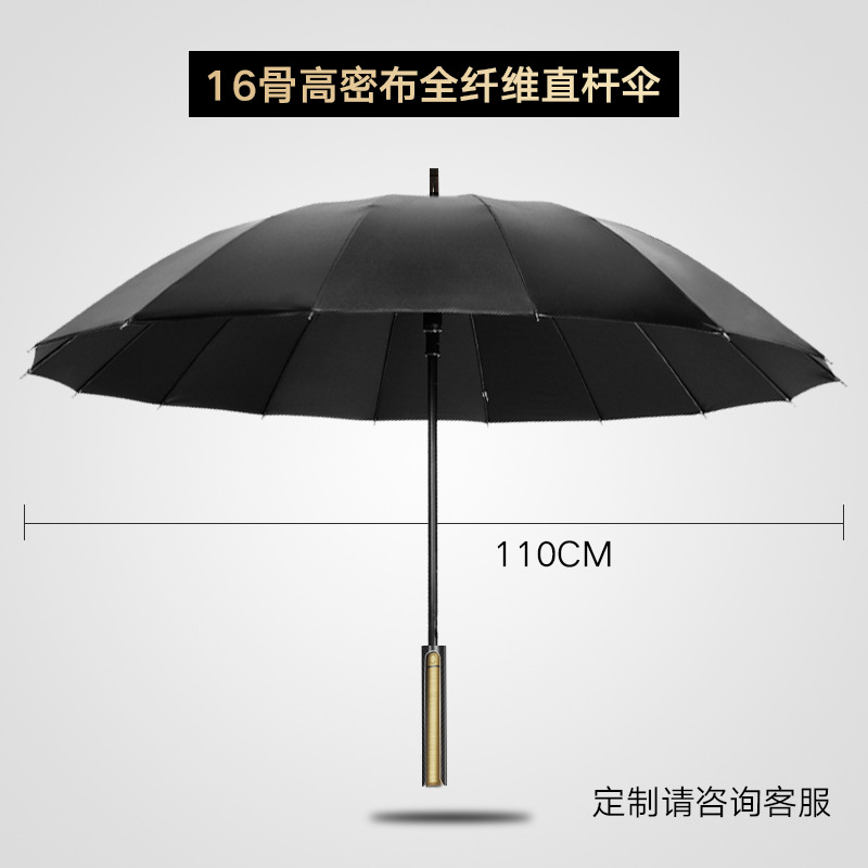 25-inch 16-rib high-density fabric straight umbrella