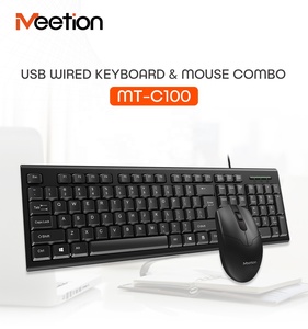Teclado y ratón con cable de tamaño completo de 104 teclas súper rentables Meetion para entretenimiento de oficina - Product Image 6