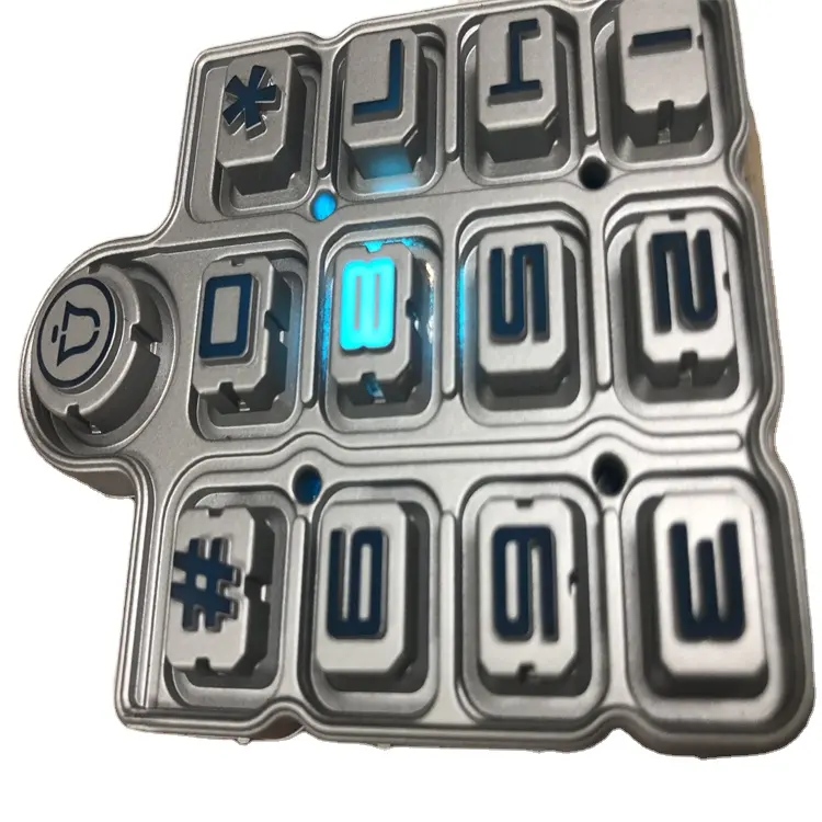 Custom Designed Carbon Pill Electronics Silicone Keypad Laser Etched Home Appliance Keypad Manufacture Silicon Rubber Keyboard