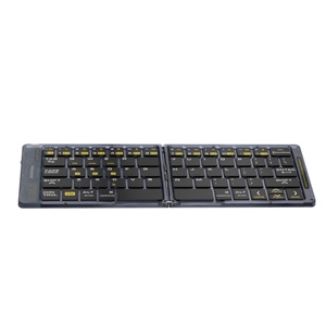 Mini teclado de tijera inalámbrico ergonómico de 65 teclas, Interfaz de ordenador plegable USB para proyección de estilo inglés de Windows