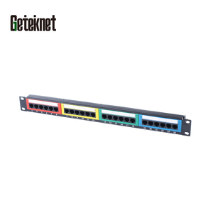 GETEKnet 22-26AWG Cat6 Panel de conexión de 24 puertos RJ 45 Panel de conexión de 24 puertos cat 6 CommScope 1u SL panel de conexión - Product Image 3