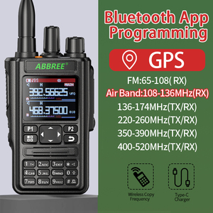 ABBREE AR-869 Walkie Talkie V2 BT-Programm GPS-Transceiver 136-520MHz All Band Wireless Copy Frequenz Typ C 2-Wege-Radio