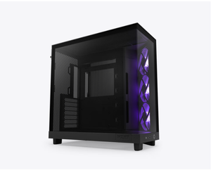 NZ-XT H6 Flow RGBコンパクトデュアルチャンバーミッドタワーエアフローケース、RGBファン付きPCケースゲーミングデスクトップ用 - Product Image 3