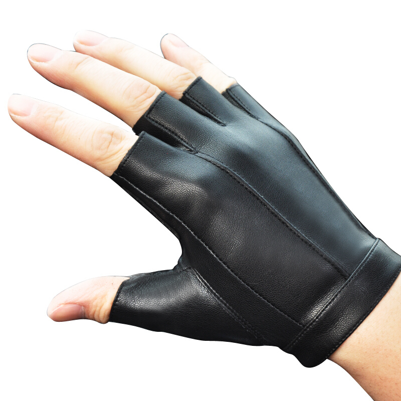 Gants de vélo en cuir véritable de peau de mouton