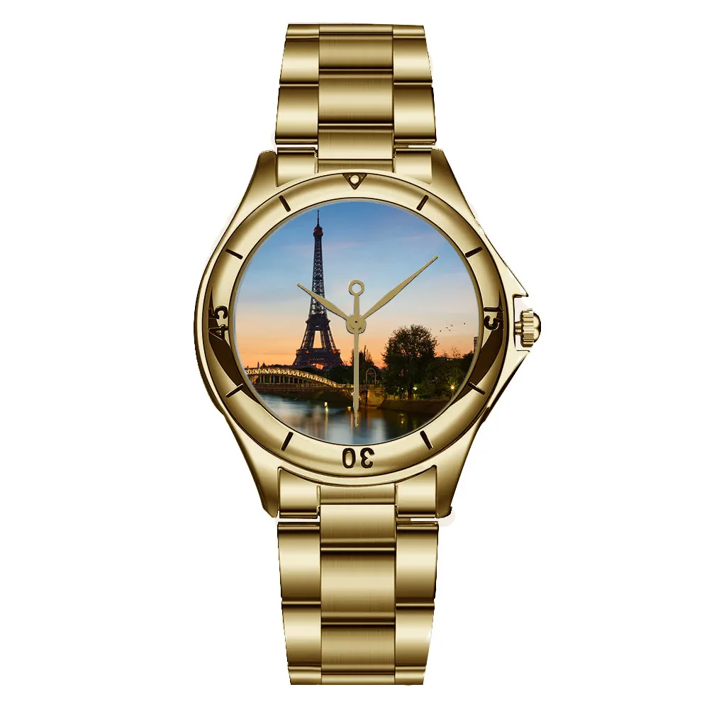 Reloj de fotos con imagen de logotipo personalizado reloj personalizado para mujer chica reloj femenino