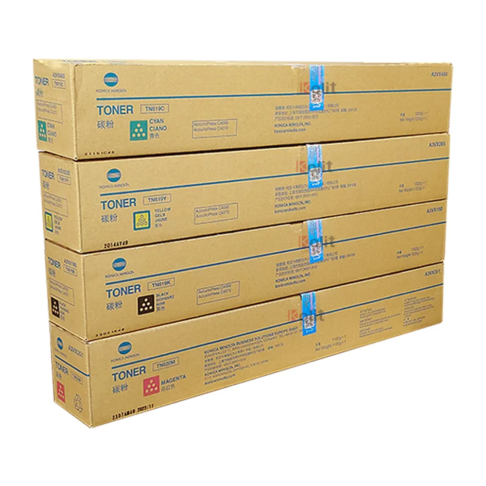 Yüksek verim orijinal Konica Minolta toplu TN619 Toner kartuşu için Konica Minoltabizhub basın C1060 C1070 fotokopi makinesi