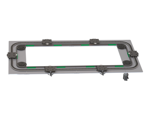 Riel de guía rectangular para transportador de cadena de carga pesada, línea transportadora de riel de guía de anillo de estructura de placa inferior - Product Image 6
