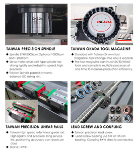 Precio de la máquina Dalian de alta precisión China 3 4 5 ejes 5 ejes de trabajo VMC 850 Panel CNC Centro de fresado vertical Centro de mecanizado - Product Image 4