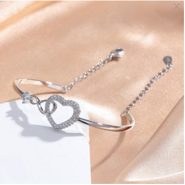 Silver Heart Bracelet