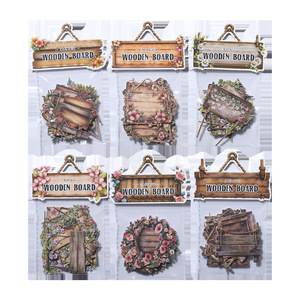 Paket başına 15 çıkartmalar Woodland çiçek Whispers koleksiyonu bahçe ahşap işareti Vintage tarzı çıkartmalar - Product Image 5