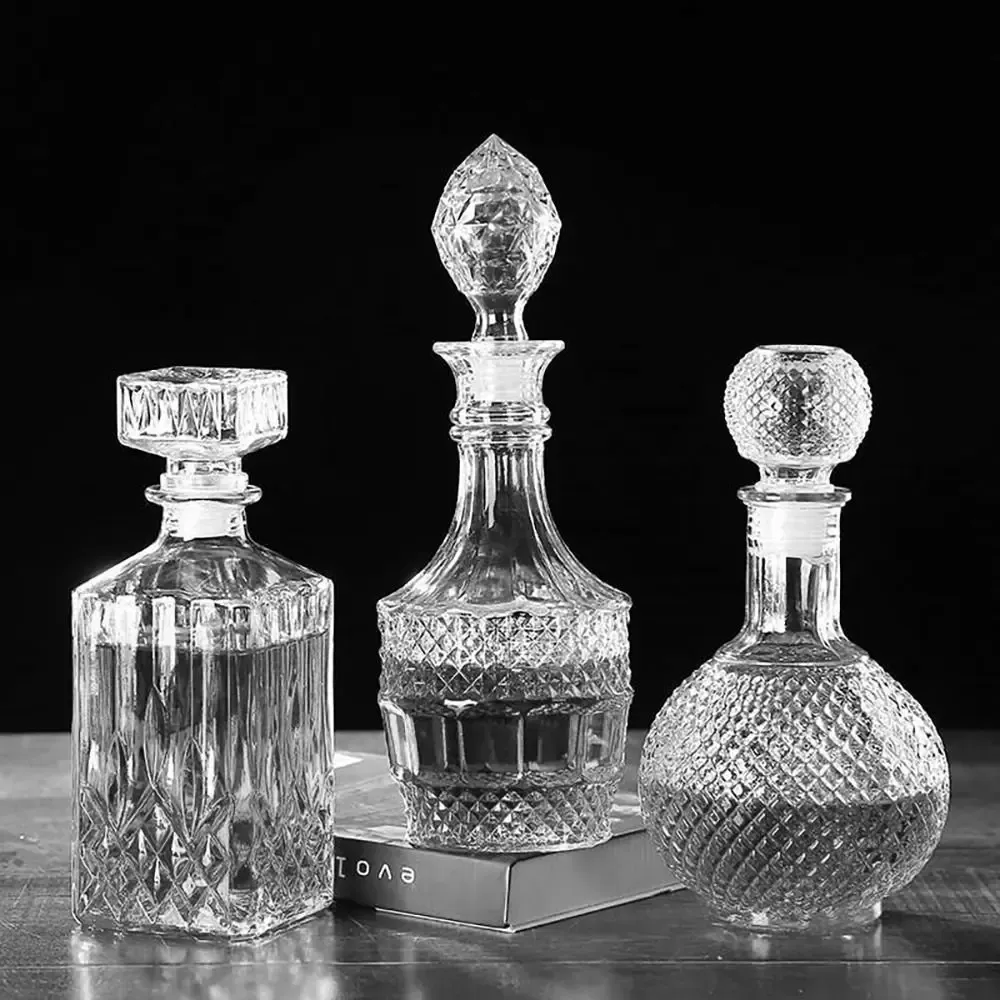 50 ml transparente kleine leere spirituosen-whiskey-weinflasche Mini-Glas-Alkoholdrinkflaschen mit Schraubverschluss Whiskyadekanator