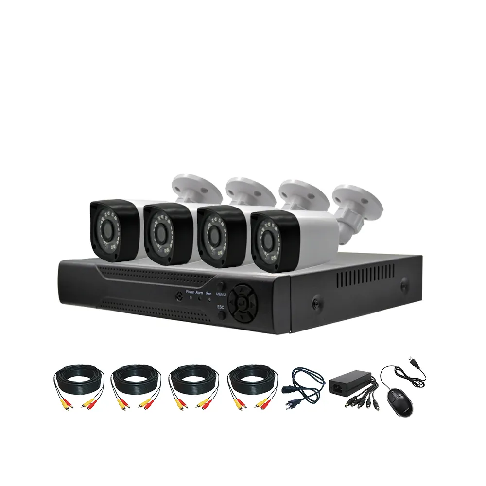 2MP AHD 4ch cctv dvr kit 4 caméra ensemble système de vidéosurveillance