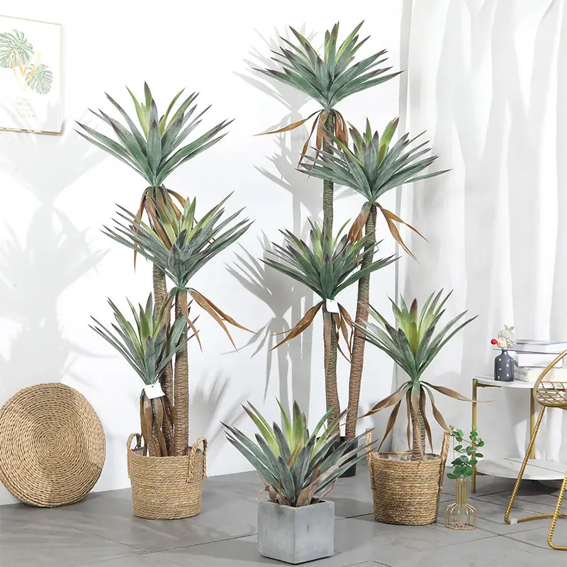 Planta de sisal artificial en maceta de Planta artificial de alta calidad para decoración de sala de estar interior