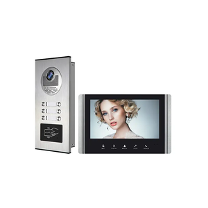 Sistema de videoportero de 6 unidades superventas con monitor de 7 pulgadas, conectividad por cable para apartamentos y timbres