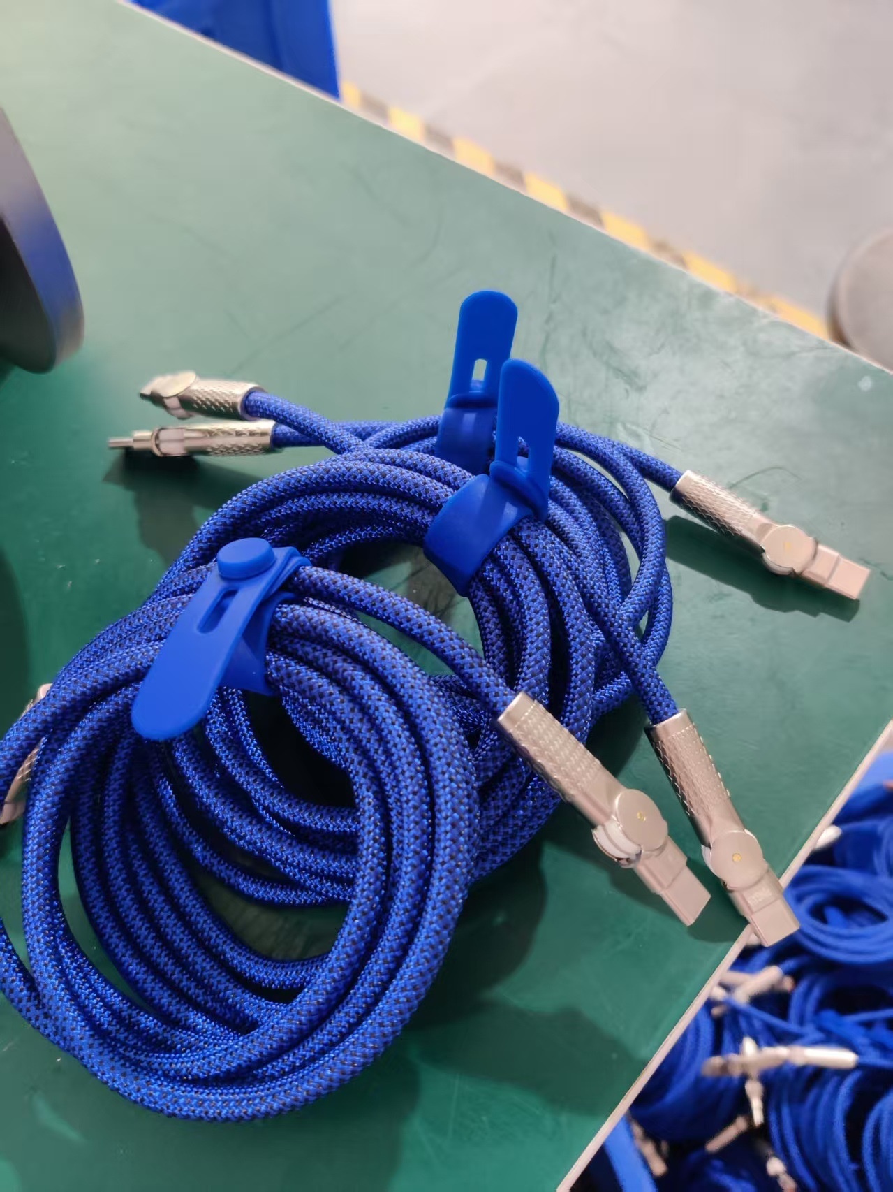 Black/ Blue- Nylon braided