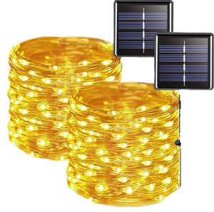 TSINYE LED Solar Waterproof Christmas <strong>String</strong> <strong>Lights</strong> with <strong>Remote</strong> <strong>Timer</strong> 8 Modes Copper Wire LED Solar Fairy <strong>String</strong> <strong>Light</strong> - Product Image 2