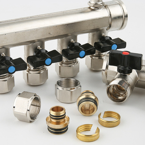 Válvula de control de distribución hidrónica SANIPRO, separador de agua, colectores de latón SS con 2-12 puertos, sistemas de calefacción y piezas - Product Image 3