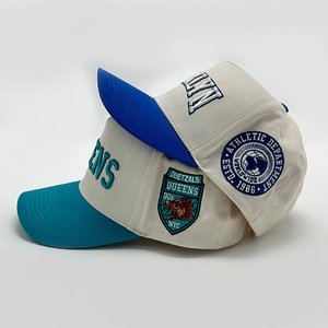 OEM Baseball Caps Custom Logo Embroidery Curved Brim a Frame Baseball Hat <strong>5</strong> <strong>Panel</strong> Structured <strong>Two</strong> <strong>Tone</strong> Baseball Cap - Product Image 1