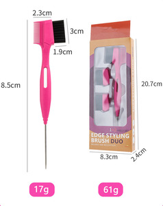 Çıkarılabilir kenar kontrolü ile doğal çift taraflı kaş fırçaları sürdürülebilir naylon sıçan kuyruk tarak - Product Image 4