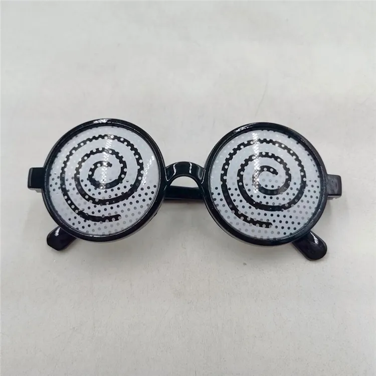 Черно-белые гипнотические Круглые Солнцезащитные очки для вечеринки в стиле Хэллоуин
