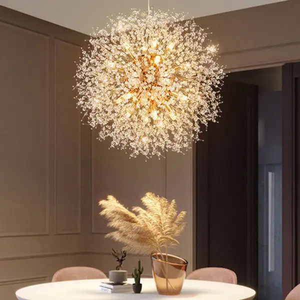 Pabrik Grosir Mewah Dekorasi Dalam Ruangan Rumah Hotel Villa Bulat 8 9 12 16 Lampu Modern Kristal Chandelier