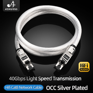 ATAUDIO High Speed OCC Silver-Plated Cat 8 Ethernet Cable 40 Gbps Double Shielded Network Cable for RJ45 for Router Camera - Product Image 4