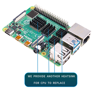 Buona qualità lampone Pi 4 modello B ventola di raffreddamento per Raspberry Pi 4 modello B 1/2 doppio ventilatore con dissipatore di calore - Product Image 5