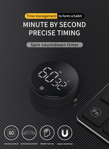 Vendita diretta di fabbrica Logo personalizzato nuovo semplice Timer rotante da cucina regolazione silenziosa Timer digitale - Product Image 4
