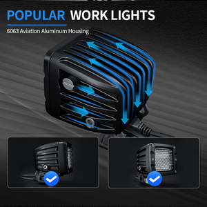 AURORA Patent 2 inç LED 40W kare 12/36V traktör kamyon LED spot sürüş işık Atv 4WD araba Offroad madencilik LED çalışma ışığı - Product Image 3