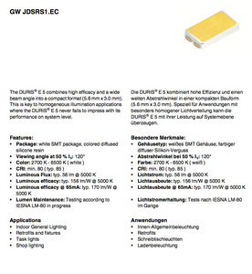 Oslon led smd 5630 5730 led çip ams-osram GW JDSRS1.EC lamba yuvası diyot ışık yayan 0.5w 3v CRI80 CRI90 3000K 4500K 5000K - Product Image 3