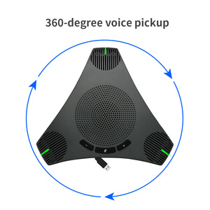 Conference System <strong>Speaker</strong> Microphone Usb Plug and Play Conference Speakerphone Condenser Microphone USB 2.0 Wired 20hz-20khz - Product Image 3