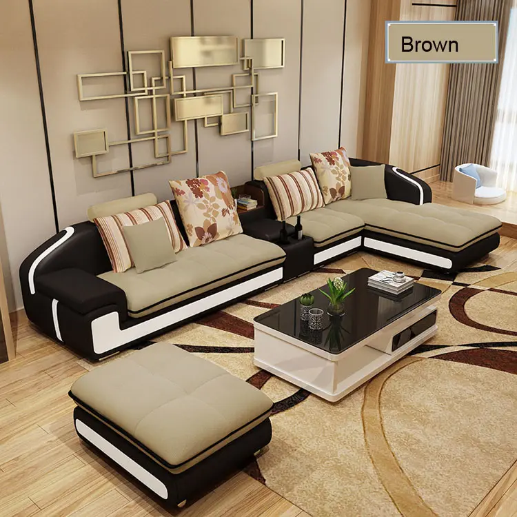 Sofá de tela sencillo y moderno para sala de estar, combinación de muebles, tecnología desechable, sofá extraíble y lavable, nuevo