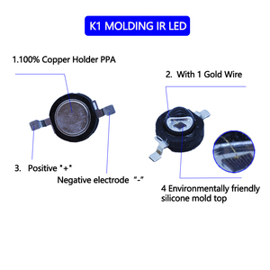 ไฟ LED RGB 3W พลังงานสูงพร้อมฮีทซิงค์850nm อินฟาเรด IR LED ที่ผ่านการรับรอง - Product Image 4