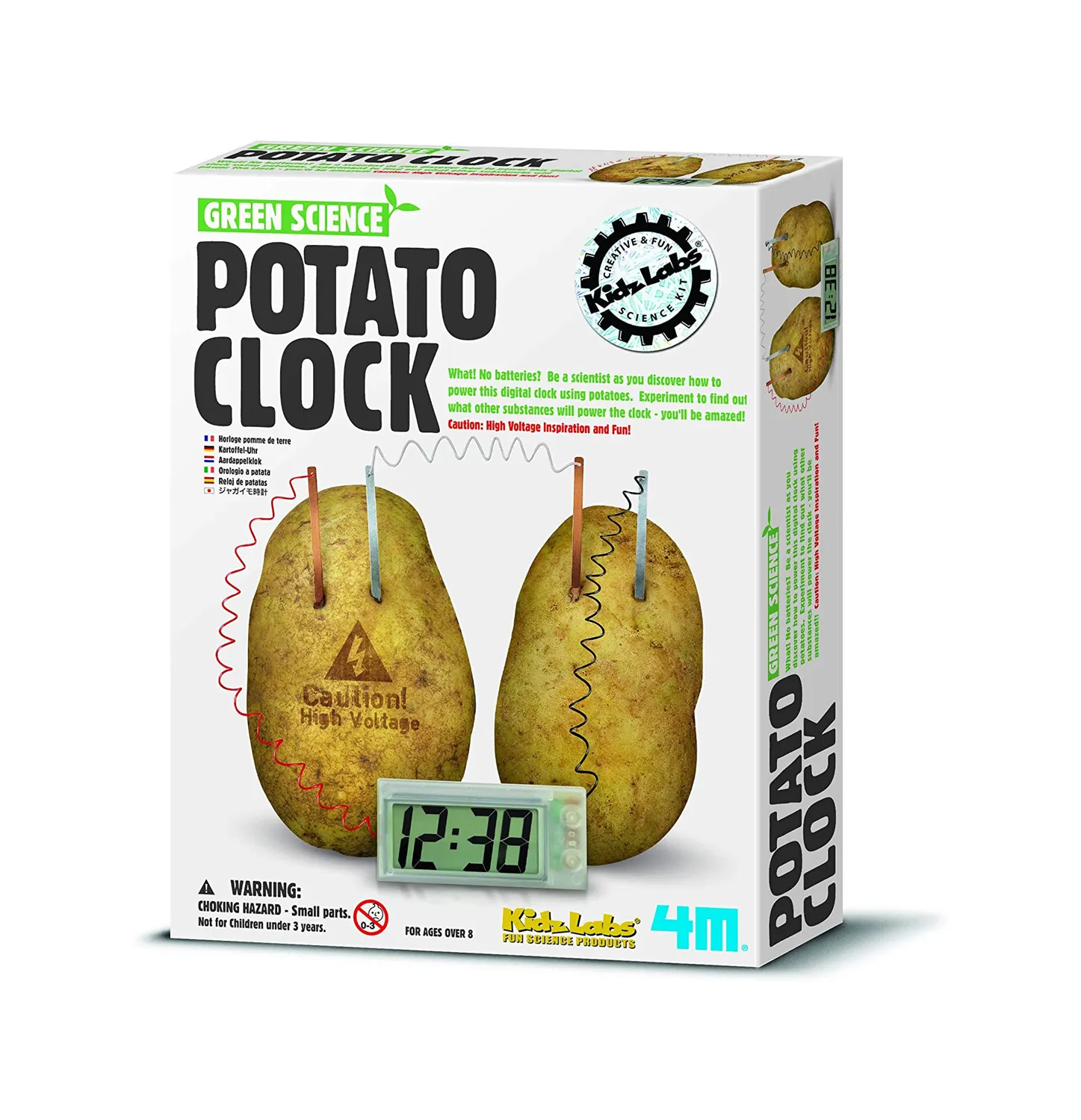 Jouets d'horloge de patate chaude générateur de puissance de biomasse fruits jouets scientifiques pour les enfants